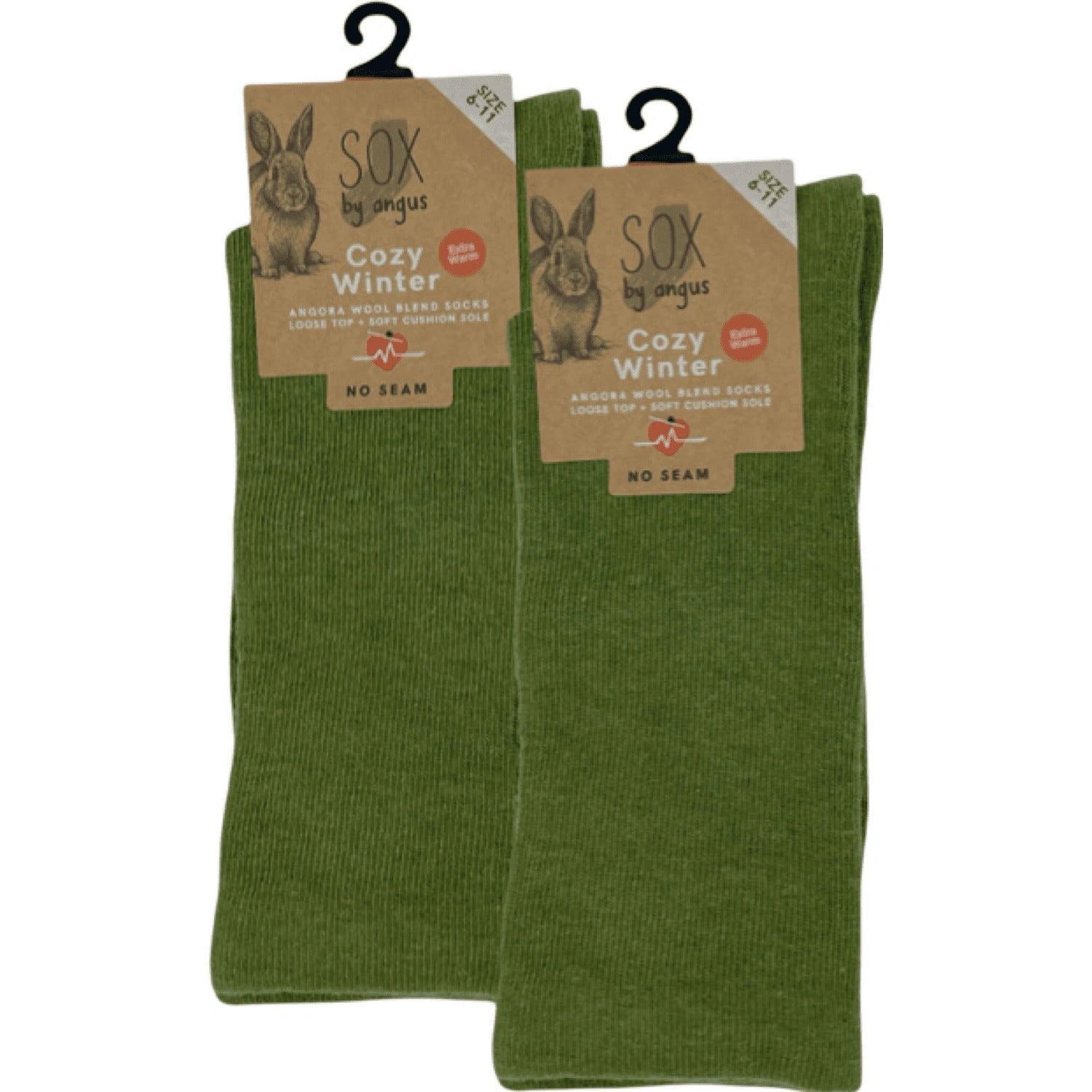 Cozy Khaki Angora Socks No Seam Loose Top Ultimate Comfort Your Feet Will Love It
