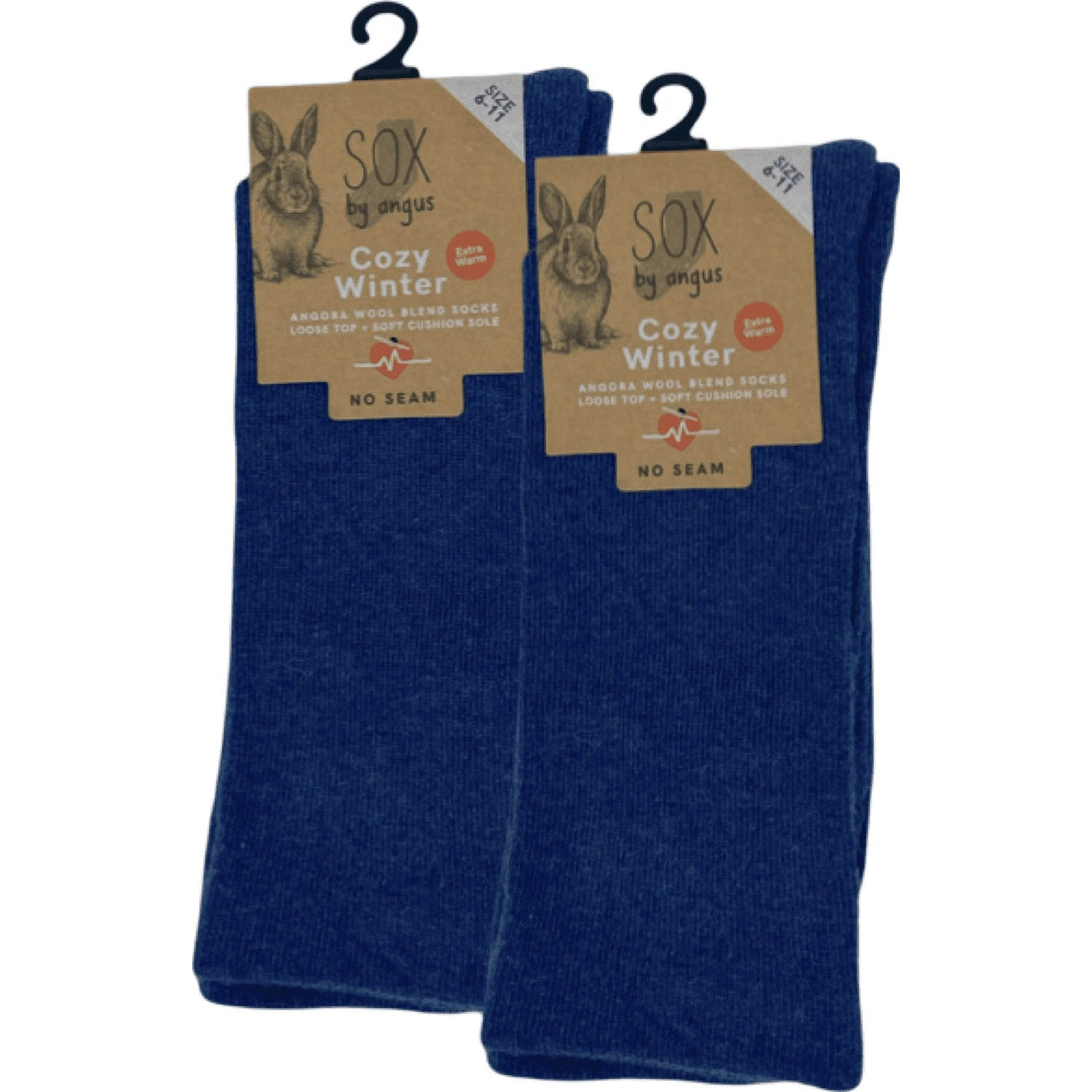 Cozy Angora Blend Socks – Seamless Denim Comfort for Cool Feet.